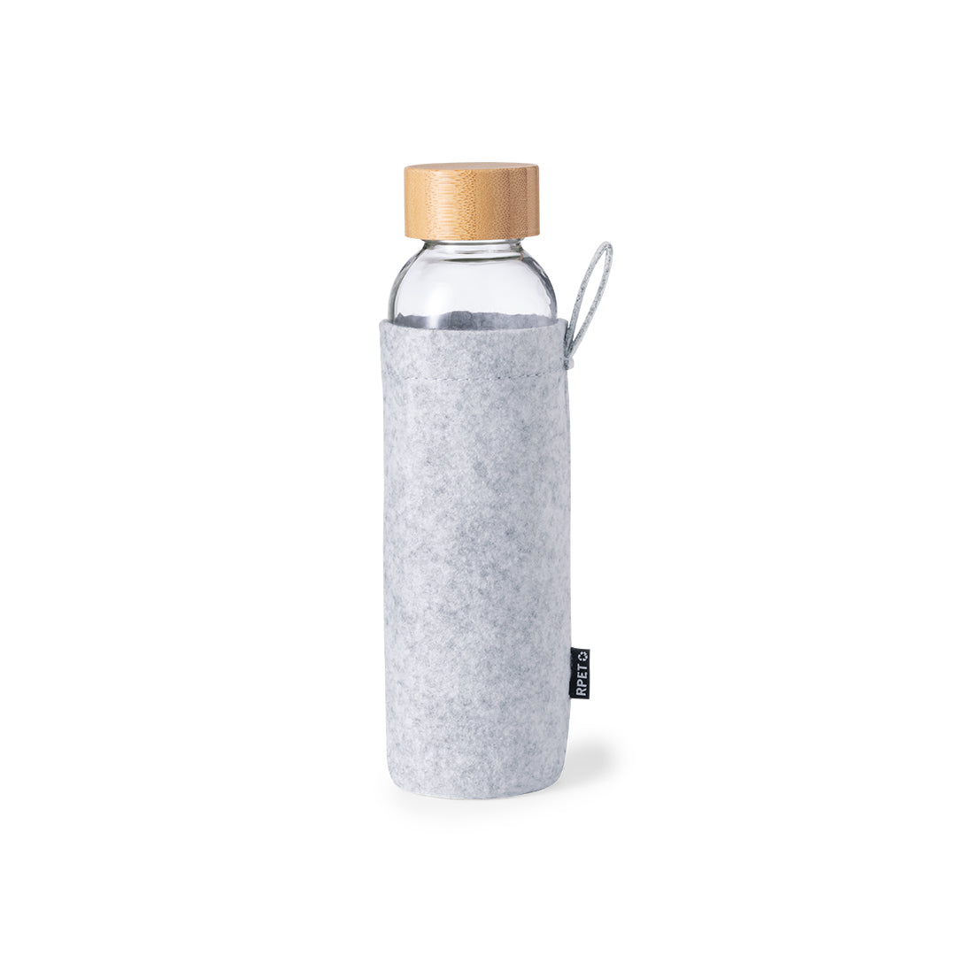 BOTELLA CRISTAL Y FIELTRO
