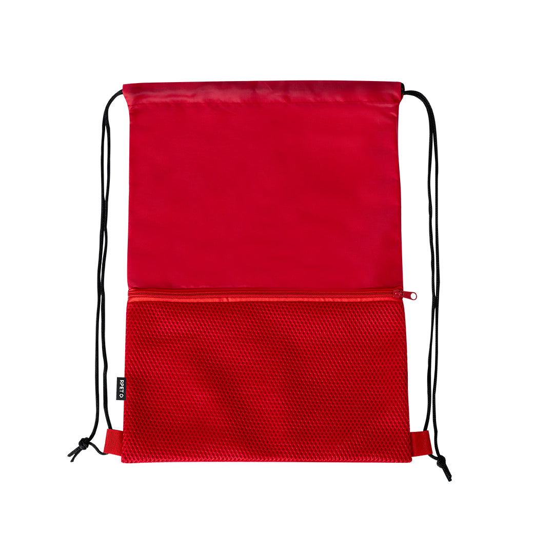 Mochila de cuerdas roja
