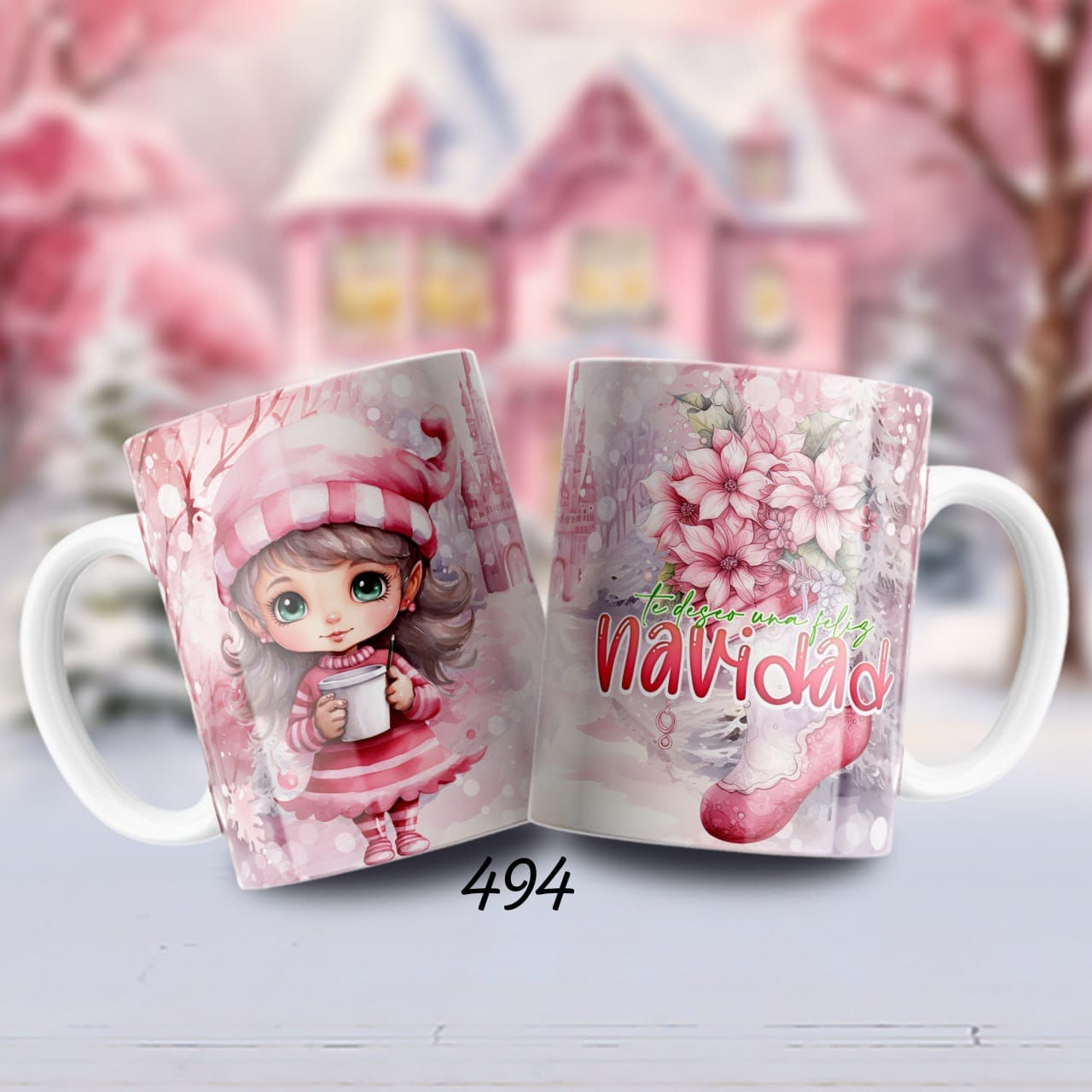 Taza navideña personalizada