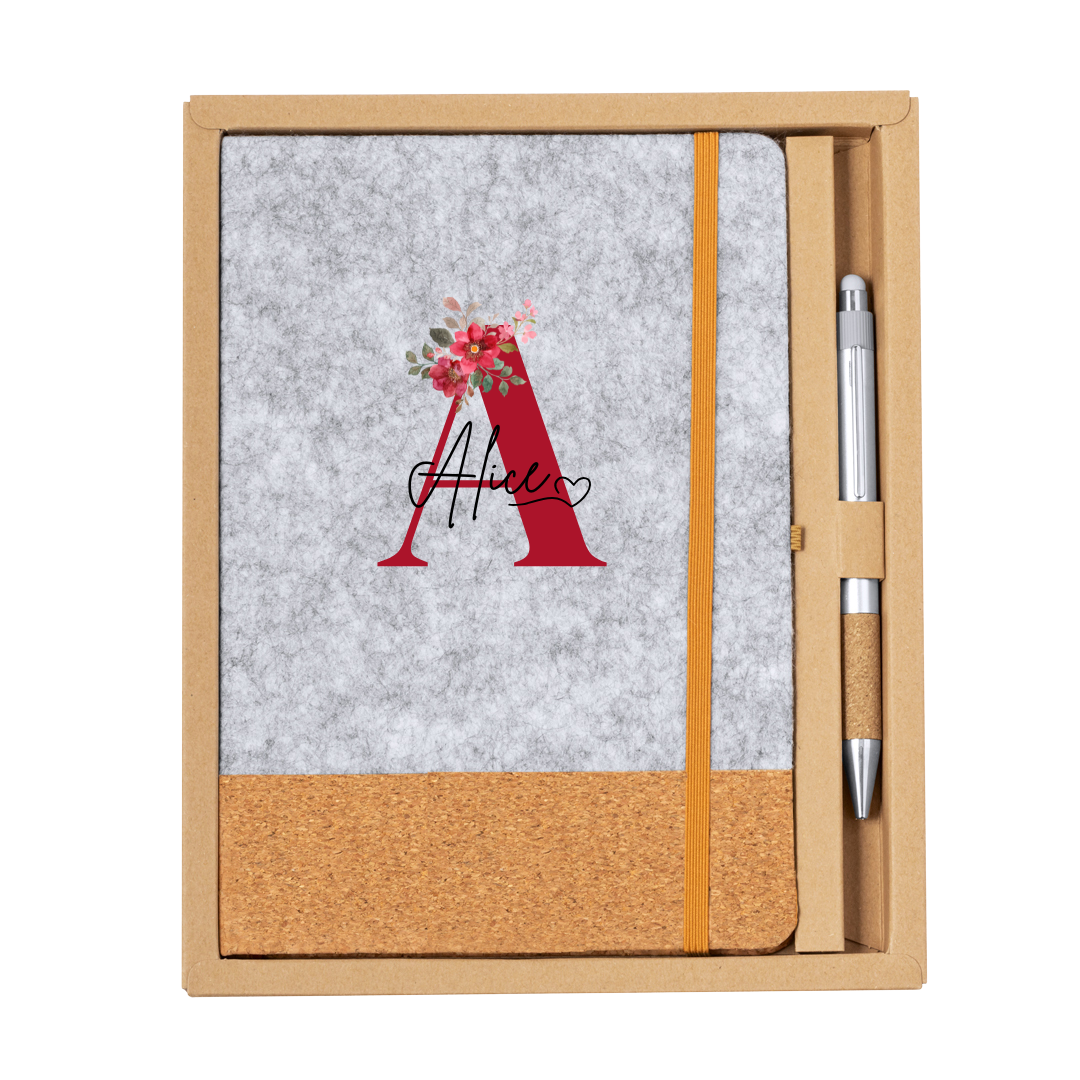 Set de bloc de notas y bolígrafo