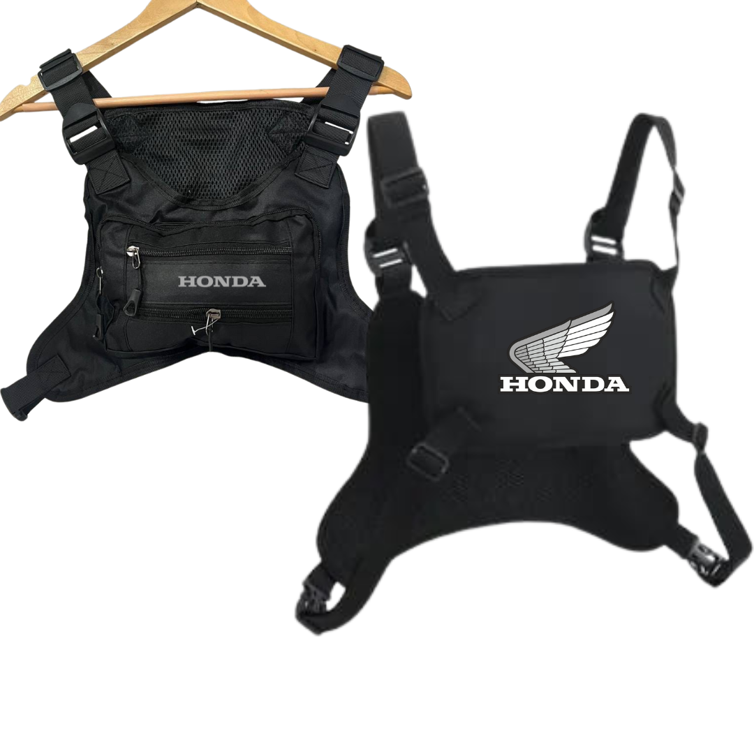 Riñonera Pecho Gris multibolsillos