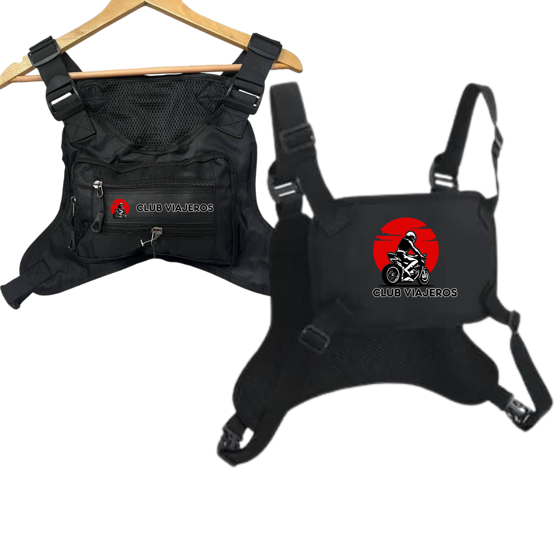 Riñonera Pecho Gris multibolsillos