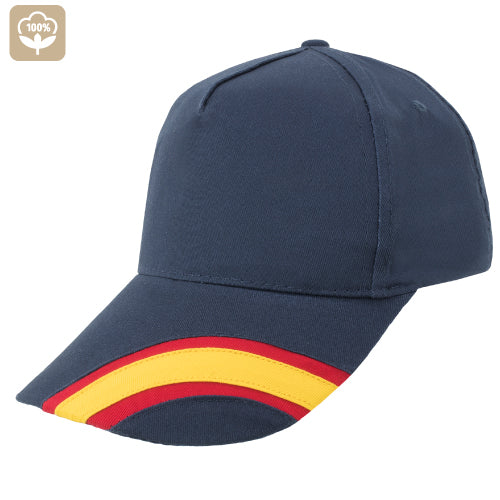 GORRA NACIONAL 5 PANELES ALGODON PEINADO COLOR MARINO
