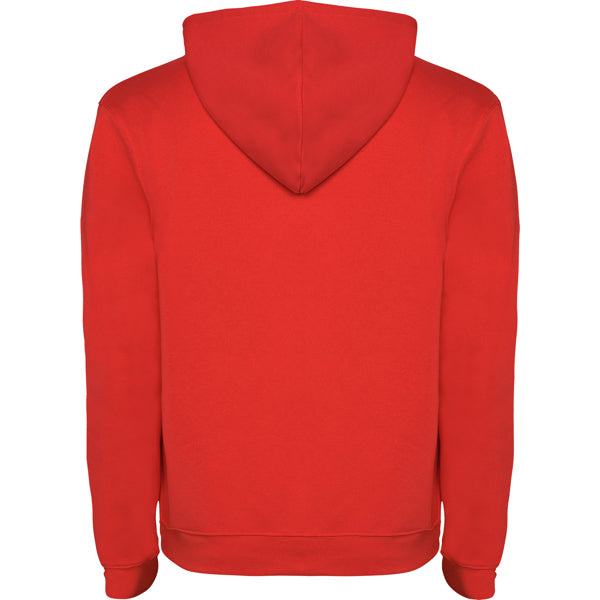 SUDADERA ROJA CON CAPUCHA NEGRA  PARA INFANTIL Y  ADULTO