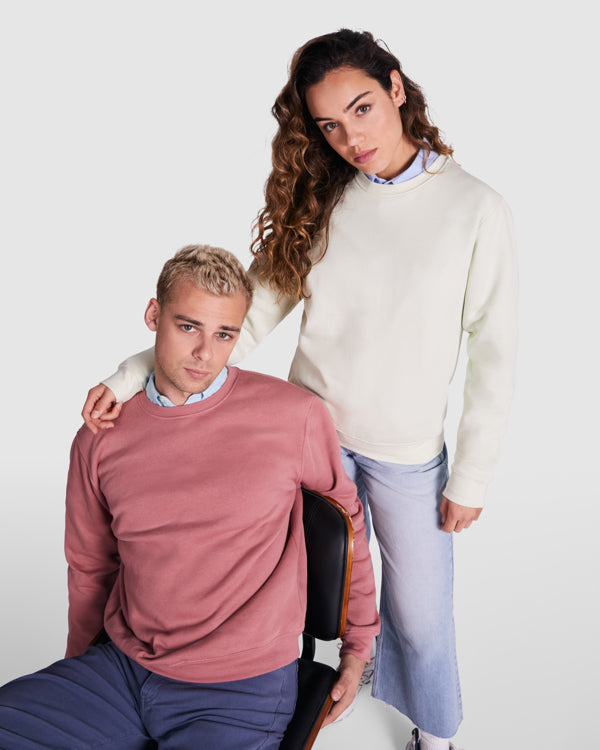 SUDADERA BLANCA SIN CAPUCHA  PARA INFANTIL Y  ADULTO
