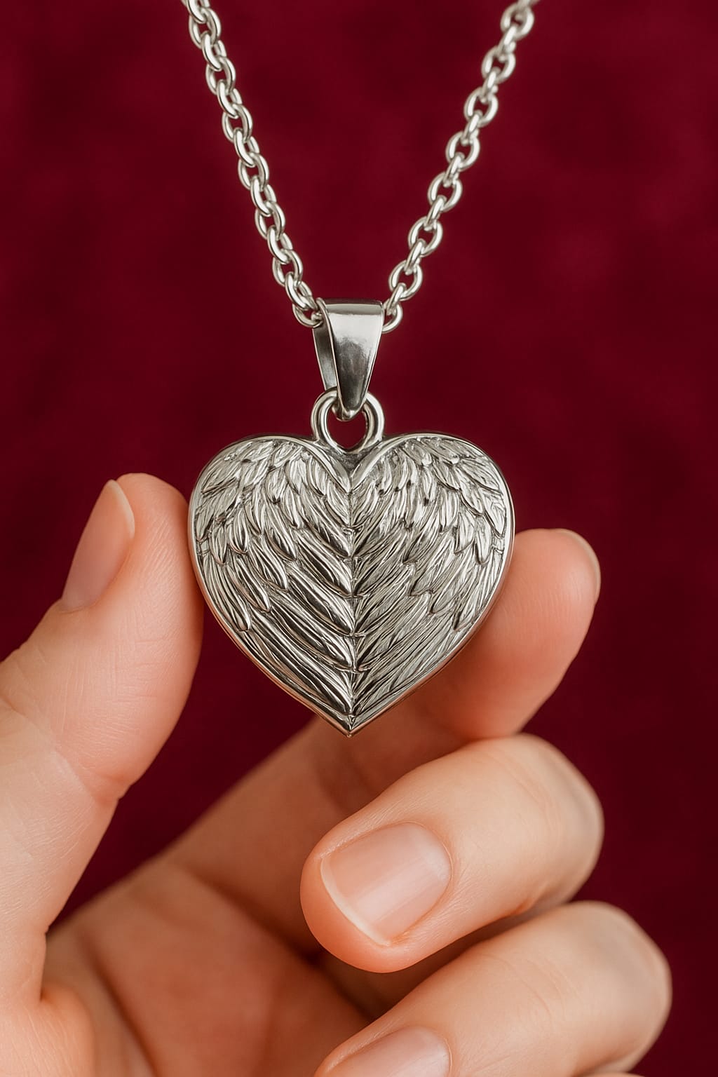 Colgante Corazón Alas Personalizado