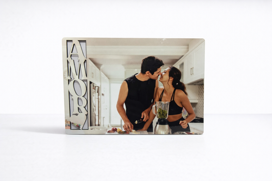 Marco amor personalizado madera 15x20cm