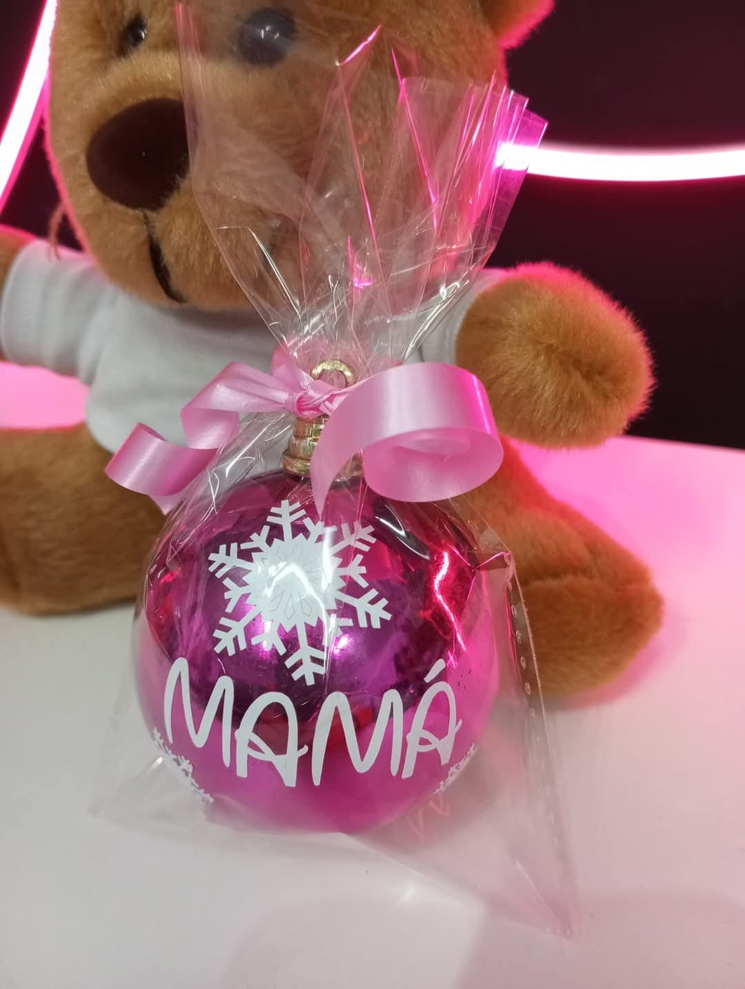 BOLA NAVIDEÑA PERSONALIZADA CON NOMBRE, TIPOGRAFÍA DISNEY,VARIOS COLORES DISPONIBLES