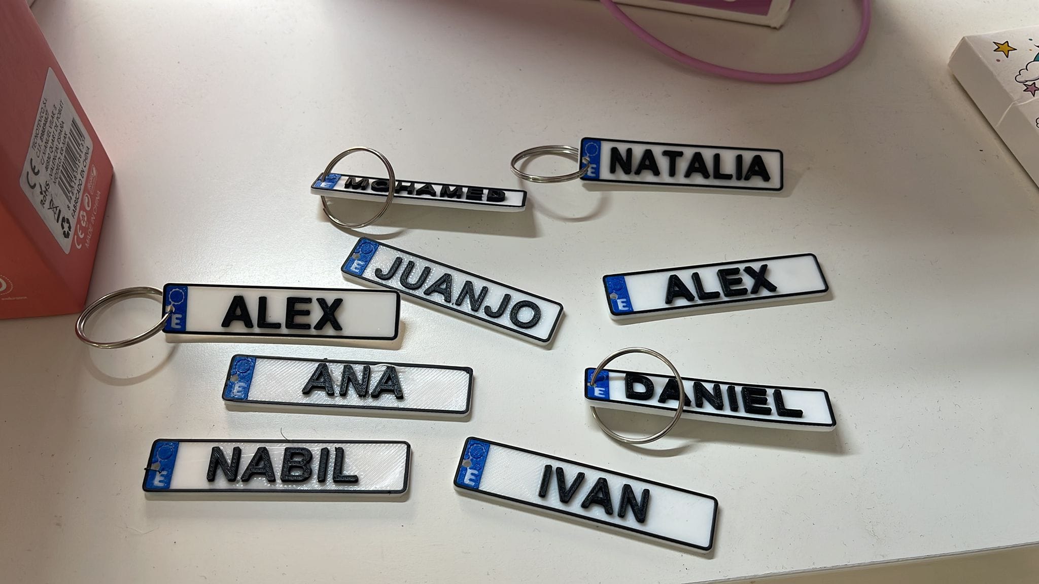Llaveros de matrículas