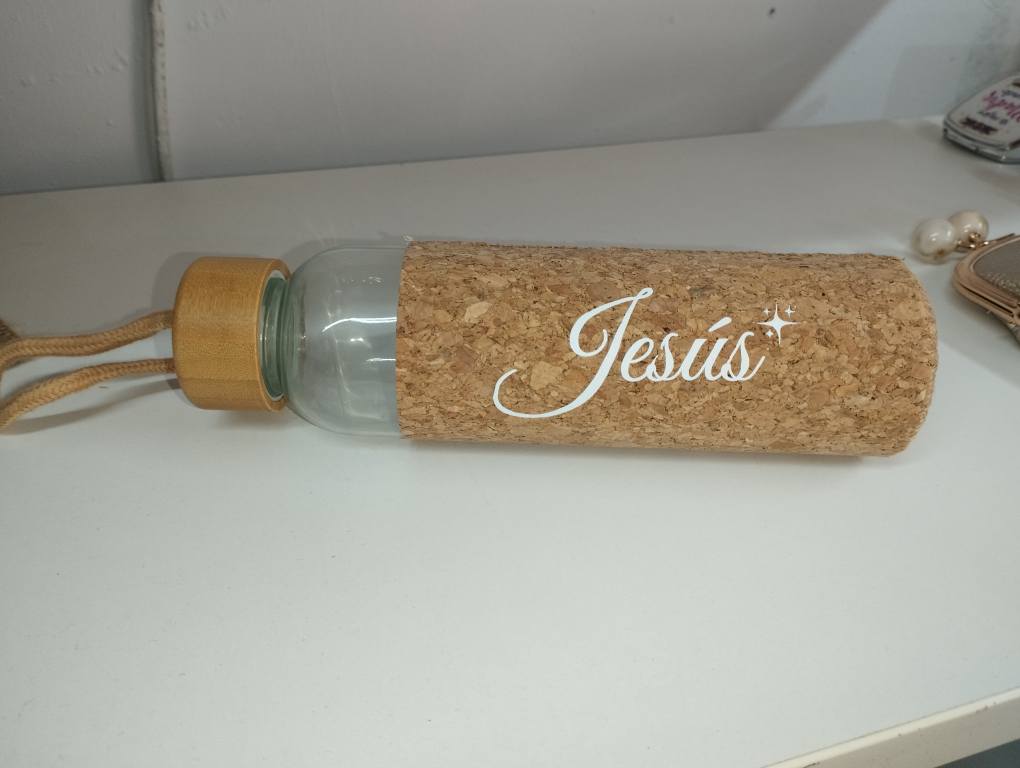 BOTELLA CRISTAL Y CORCHO