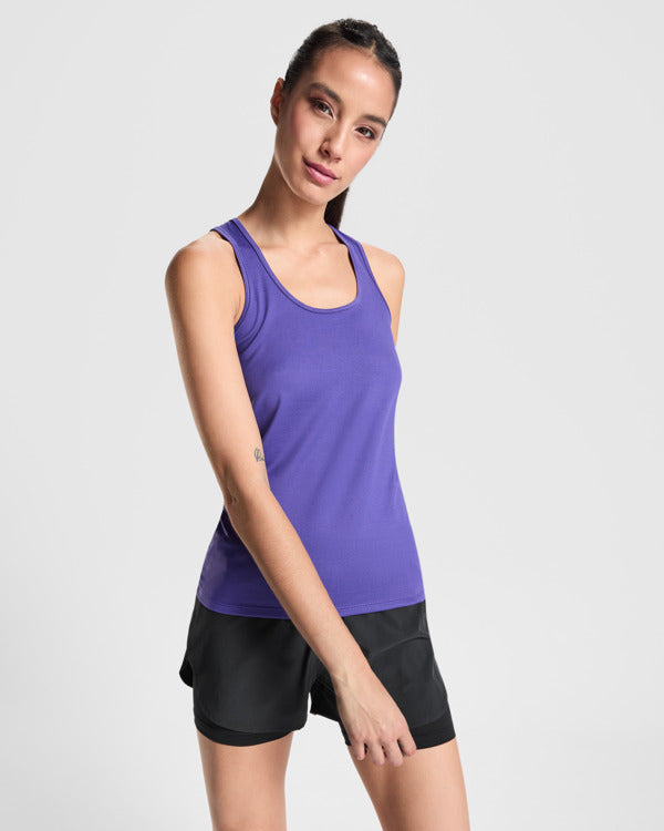 Camiseta técnica de tirantes entallada transpirable y elástica adulto ·6656·