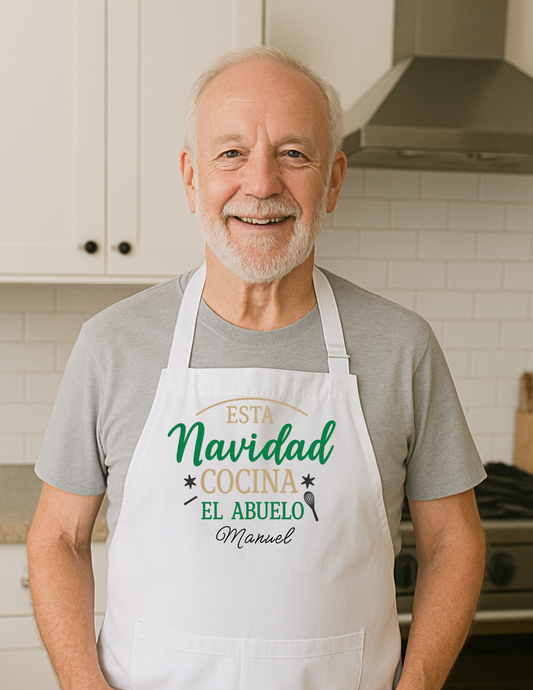 DELANTAL NAVIDEÑO PERSONALIZADO