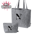 Conjunto bolso+neser fieltro personalizado con inicial