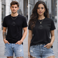 Camiseta pareja personalizada Lineal continuo (una sola línea)
