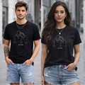 Camiseta  personalizada Lineal continuo (una sola línea)