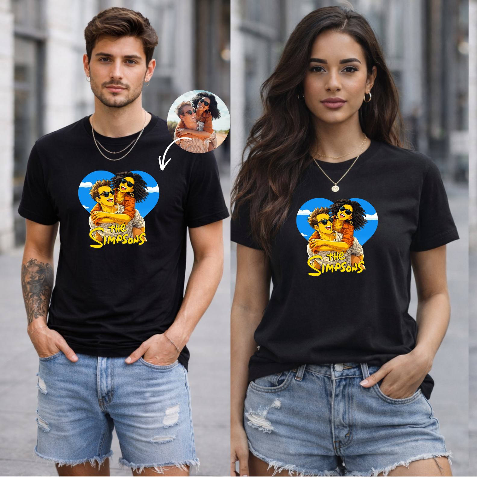 Camiseta personalizada estilo Simpsons