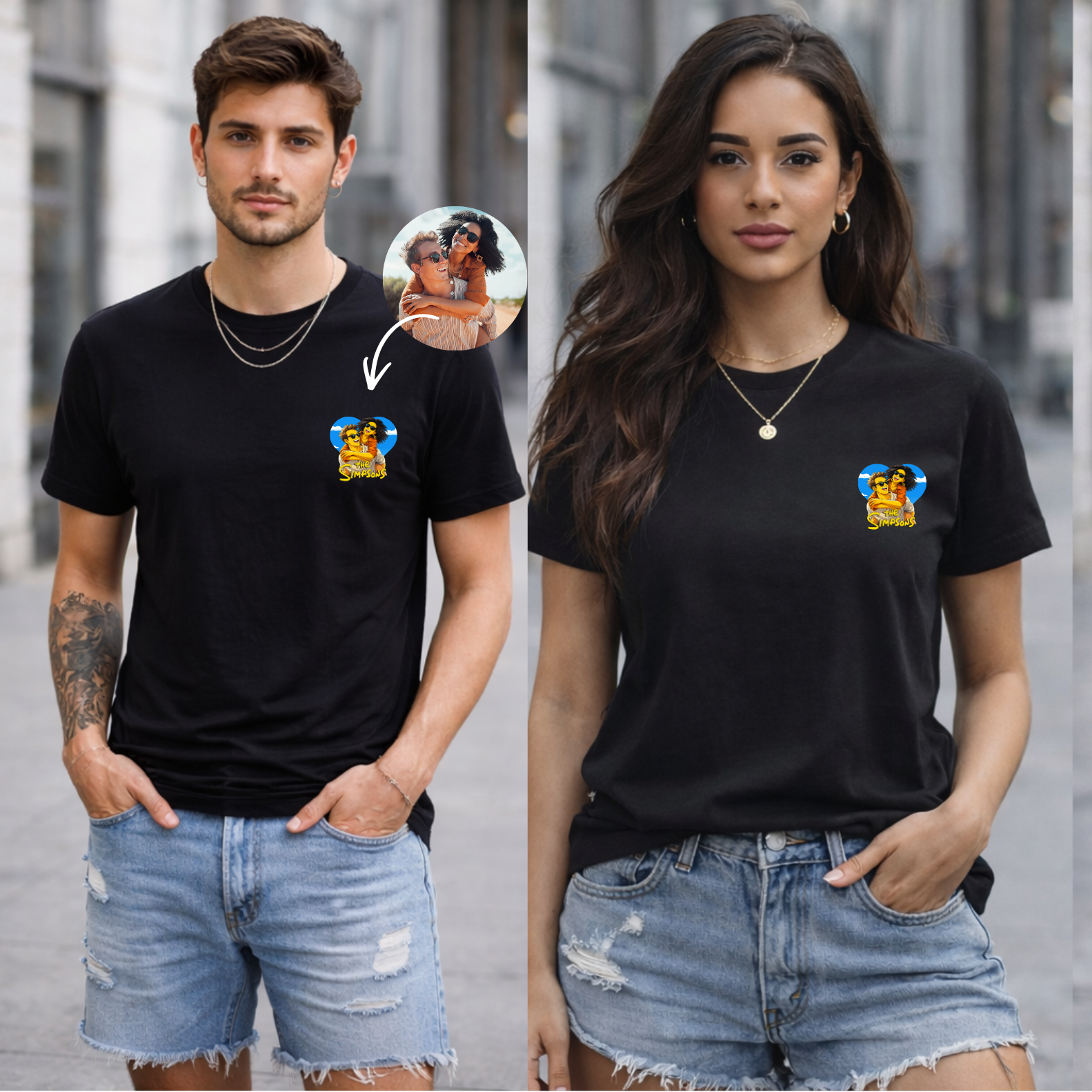 Camiseta personalizada estilo Simpsons