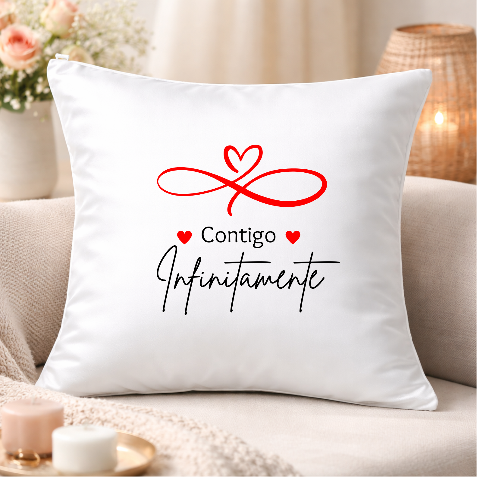 Cojín Contigo Infinitamente