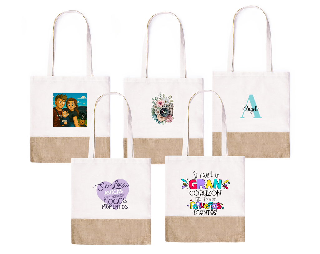 BOLSA TELA TOTE BAG ALGODÓN Y YUTE