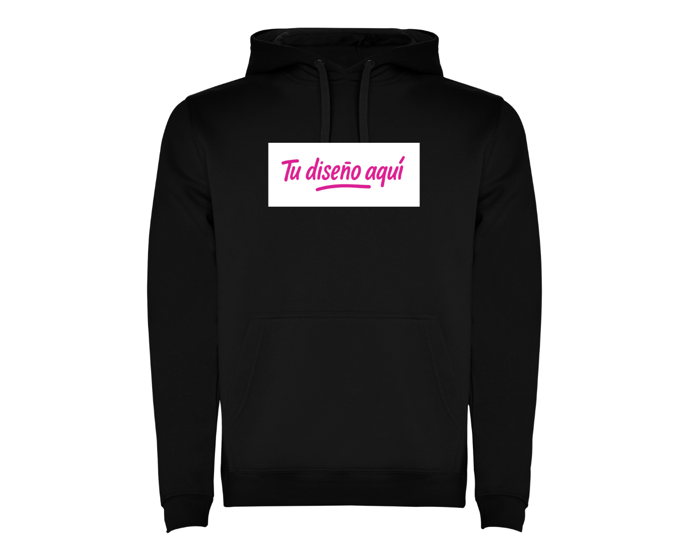 SUDADERA NEGRA CON CAPUCHA PARA INFANTIL Y  ADULTO