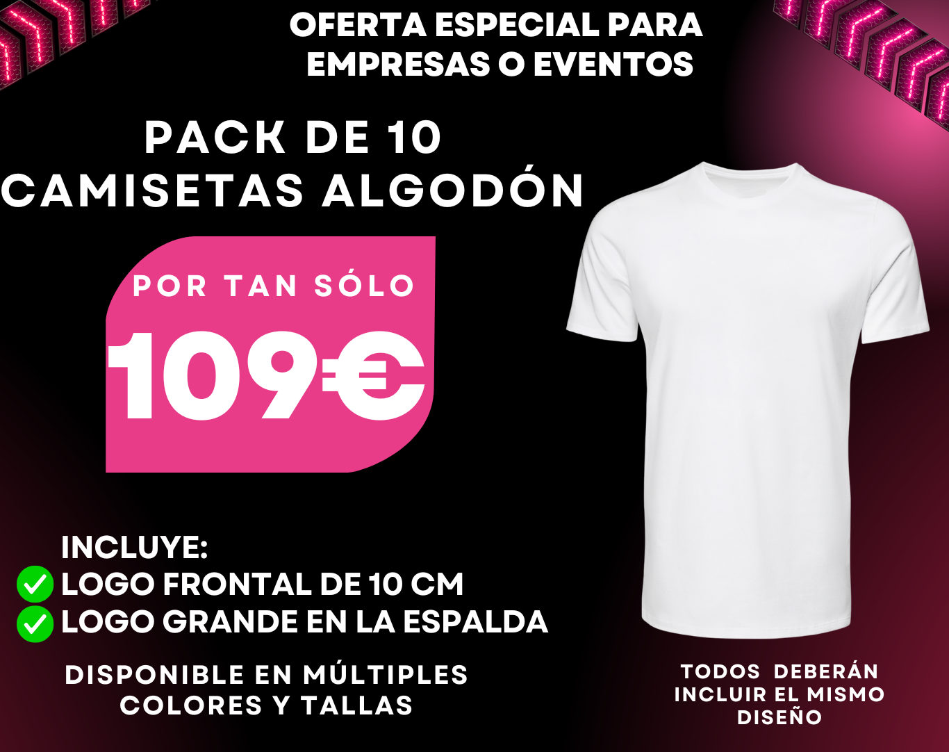 PACK CAMISETAS ALGODÓN