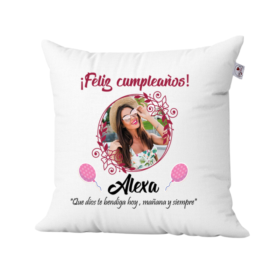 Cojín personalizado frontal +trasera 35x35cm