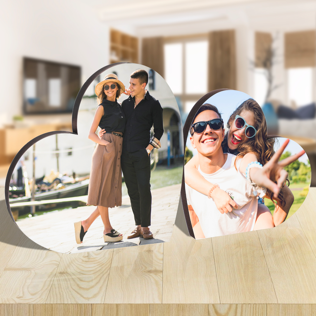 Fotopaneles Corazón madera Personalizado