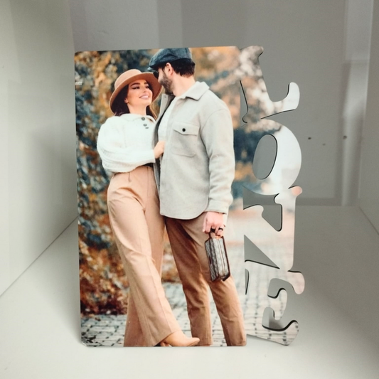 Marco love personalizado madera 15x20cm