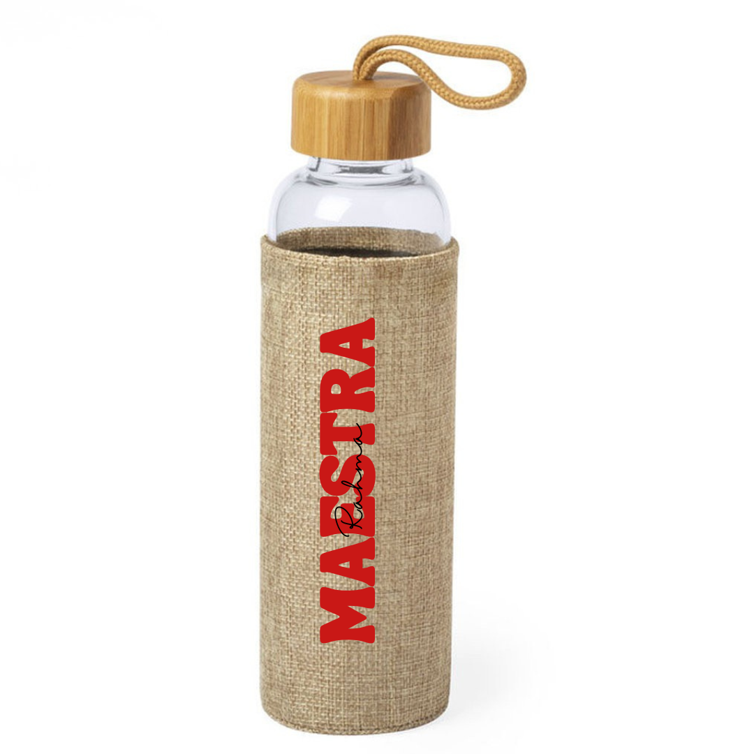 BOTELLA CRISTAL Y YUTE