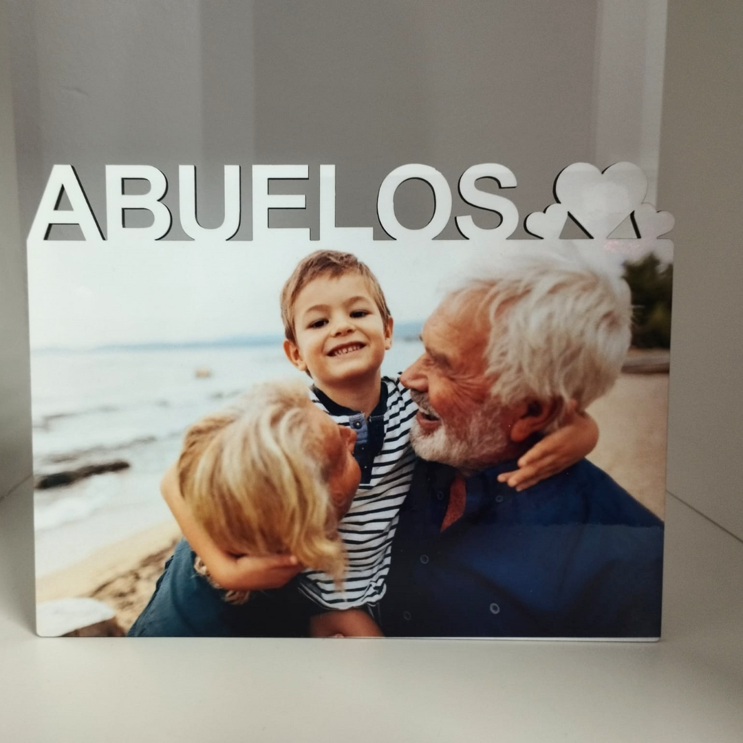 FOTOPANEL DE  MADERA PERSONALIZADO 15x20cm ABUELOS