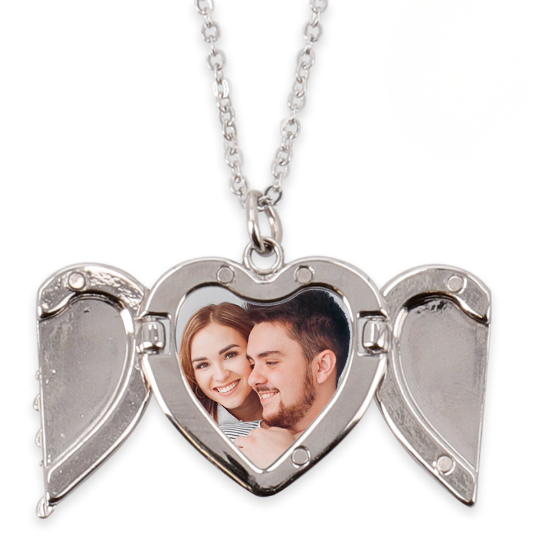 Colgante Corazón Alas Personalizado