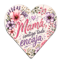 Puzzle de madera 17x17cm - 23 piezas corazón día de la madre