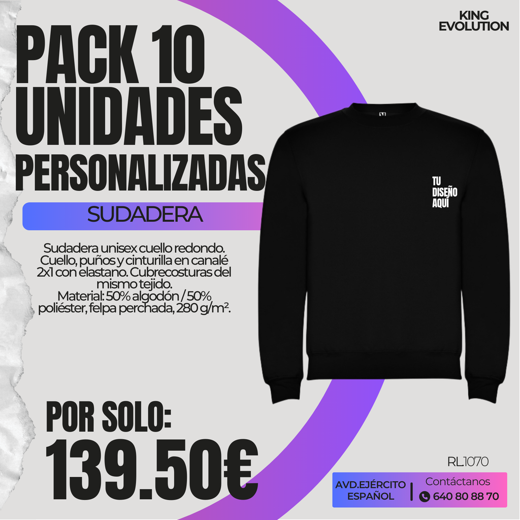 PACK SUDADERA SIN CAPUCHA