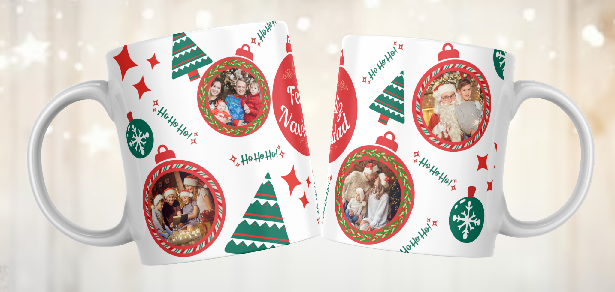 Taza navideña personalizada
