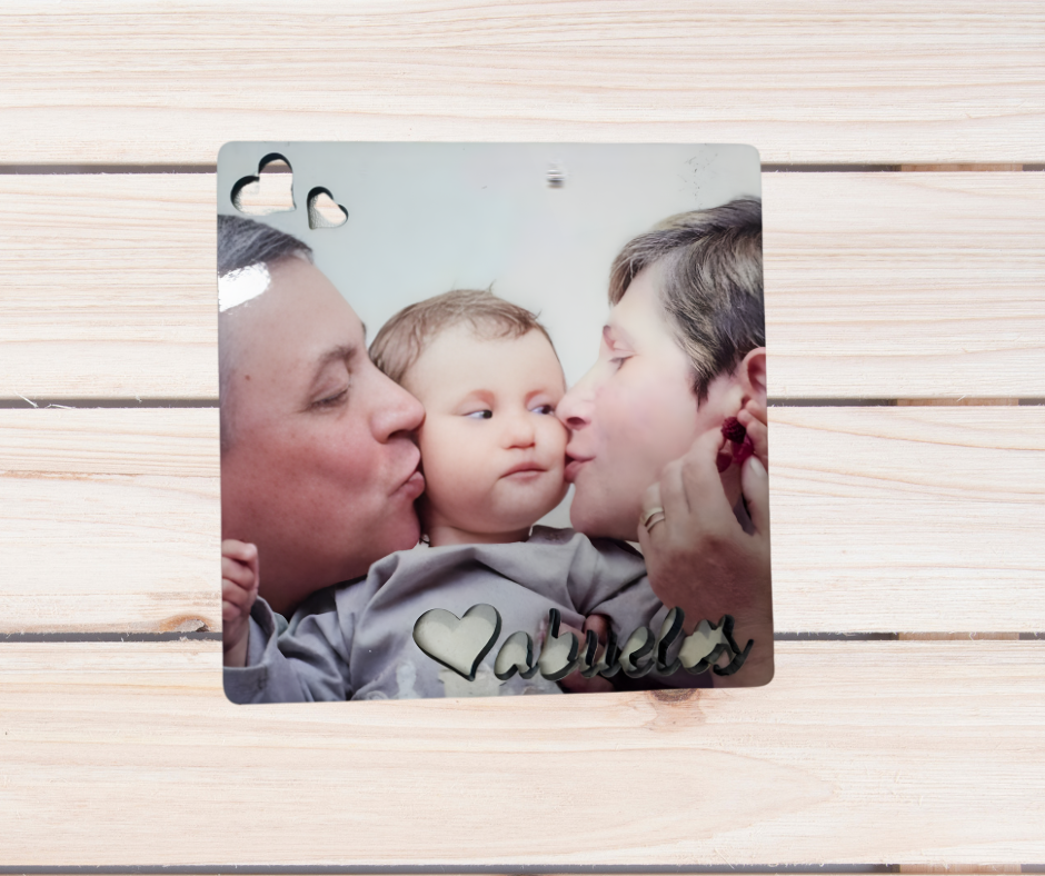 FOTOPANEL 9.5X9.5CM ABUELOS PERSONALIZADO