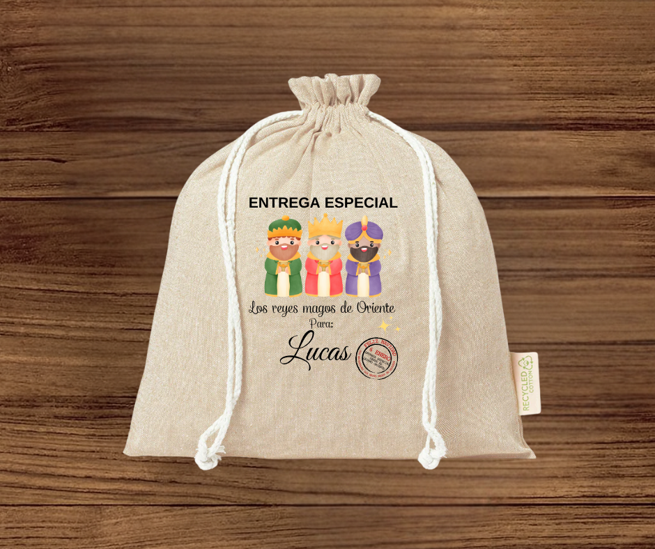 BOLSA SACO  NAVIDAD 25x30cm PERSONALIZADA