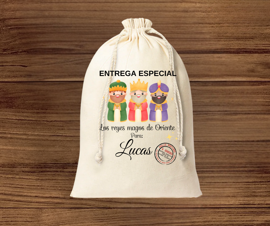BOLSA SACO NAVIDAD 30x45 x cm PERSONALIZADA