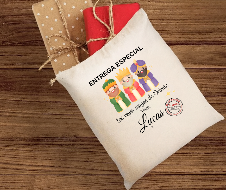 BOLSA SACO NAVIDAD 50x70 x cm PERSONALIZADA
