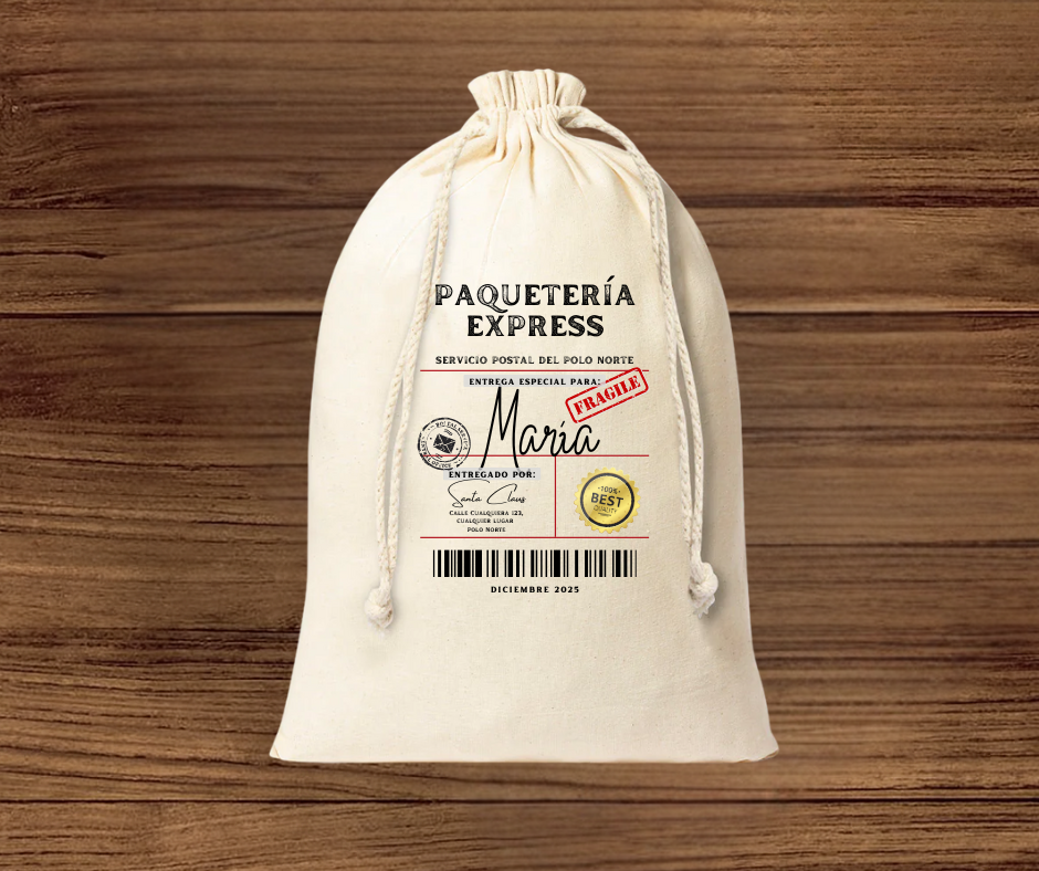 BOLSA SACO NAVIDAD 30x45 x cm PERSONALIZADA