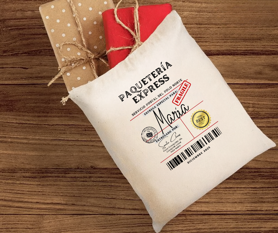 BOLSA SACO NAVIDAD 50x70 x cm PERSONALIZADA