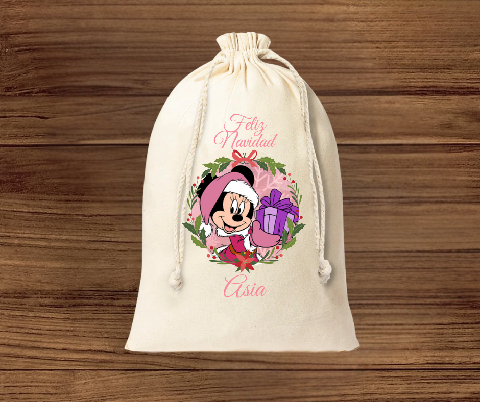 BOLSA SACO NAVIDAD 30x45 x cm PERSONALIZADA