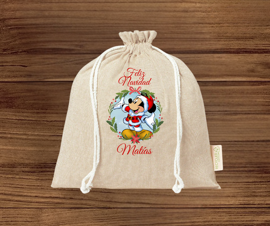 BOLSA SACO  NAVIDAD 25x30cm PERSONALIZADA