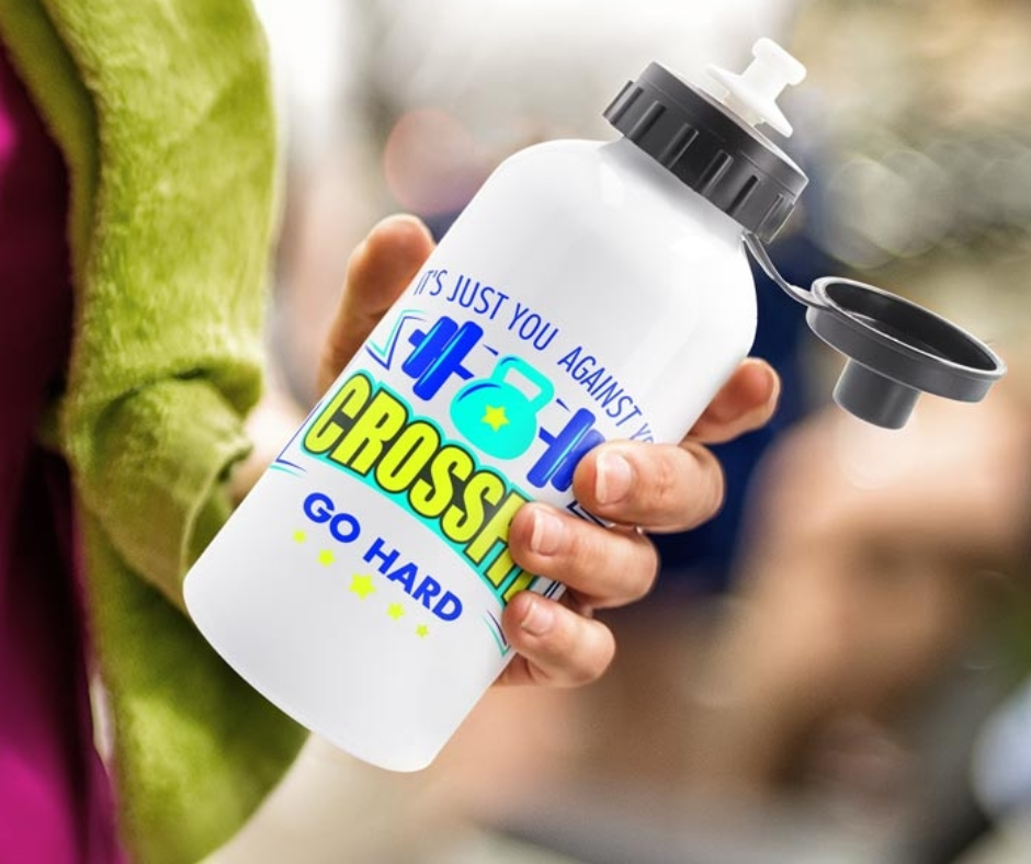 BOTELLA ALUMINIO 400ML PERSONALIZADA CON TAPÓN DOSIFICADOR