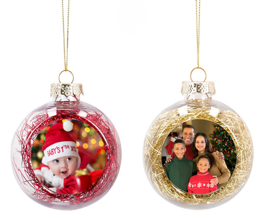 BOLA NAVIDAD CON RELLENO DE COLORES PERSONALIZADA