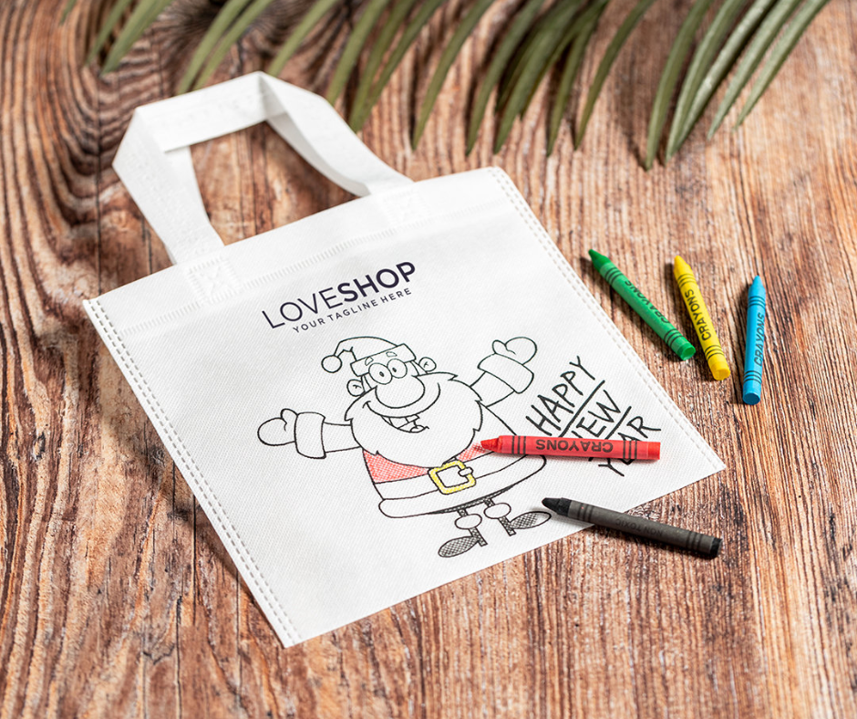 BOLSA PARA  COLOREAR PAPA NOEL