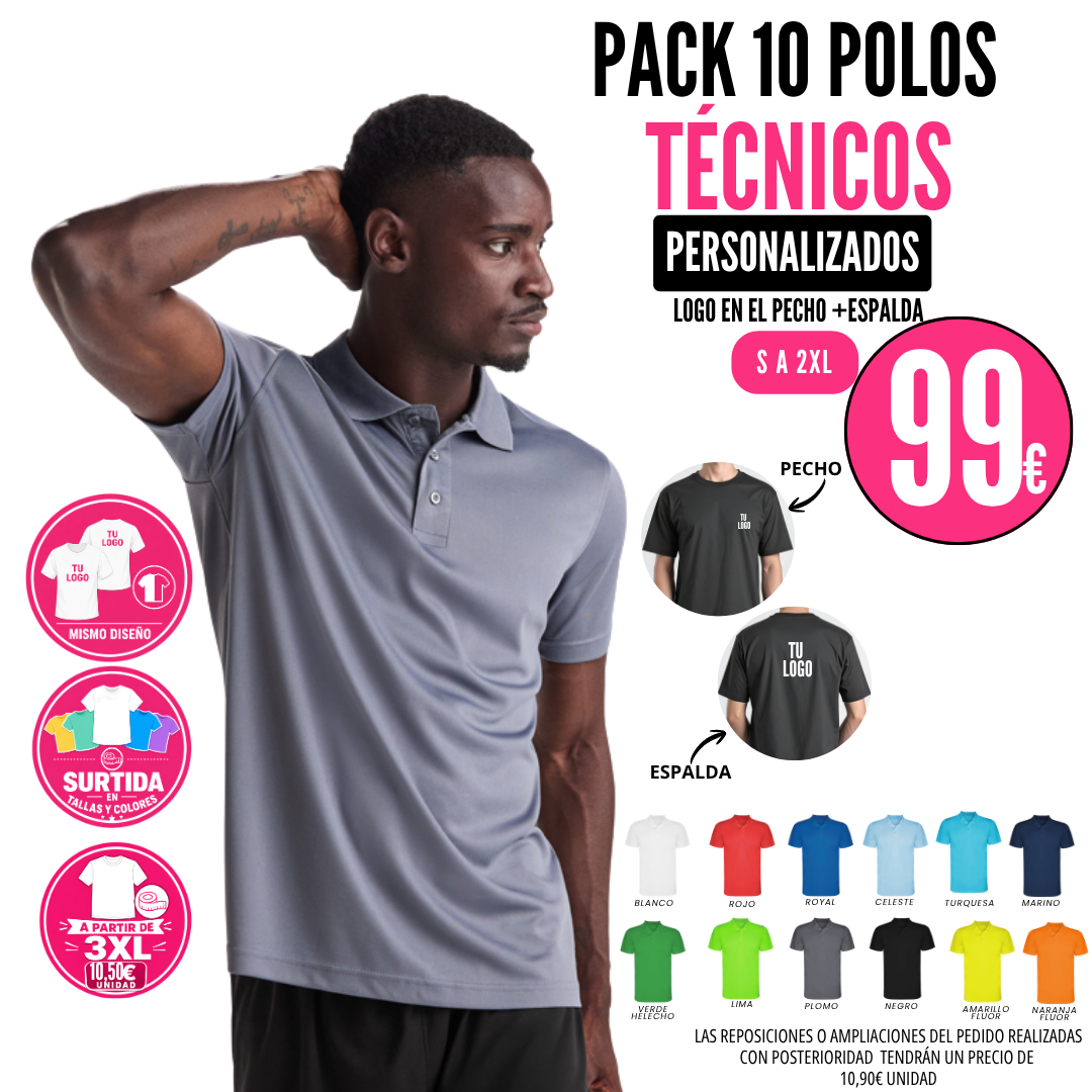 PACKS POLOS TÉCNICOS