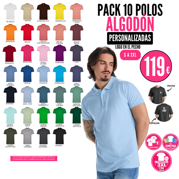 PACKS POLOS ALGODÓN