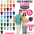 PACKS CAMISETAS ALGODÓN ADULTO