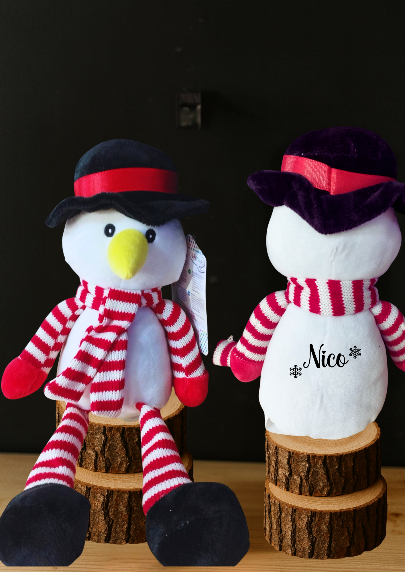 Muñeco nieve personalizable con carta de presentación