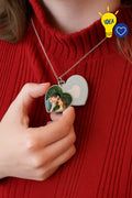 Colgante corazón con corazón grabado personalizado